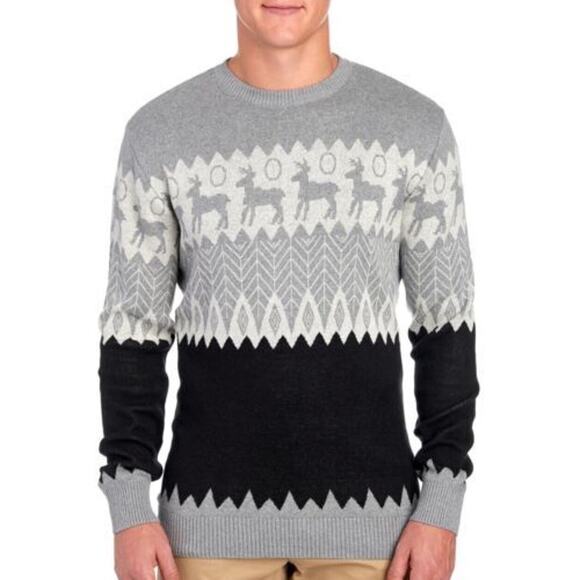 Alan Flusser Reindeer Sweater Crew Neck  Men's XXL Christmas Holiday - Picture 1 of 4